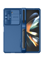 Nillkin Samsung Galaxy Z Fold 5 Camshield Pro Slim S Pen Thin and Slim Metal Kickstand & Wireless Charging Mobile Phone Case Cover for Case with Slide Camera Cover, Blue