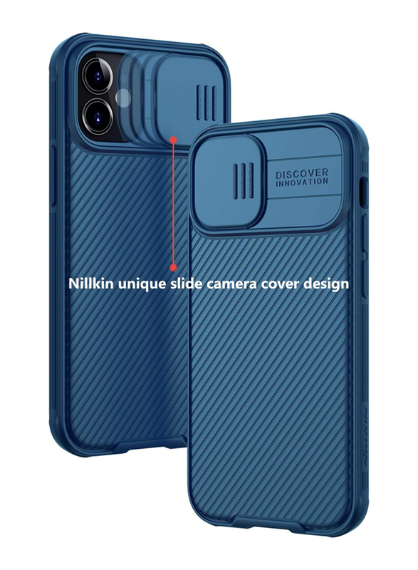 Nillkin Apple iPhone 12 Mini 5.4 Inch CamShield Pro Series Case with Slide Camera Case Cover, Blue