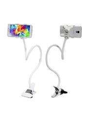 Apple iPhone 6 Universal 360° Rotating Bed Desktop Phone Holder Mount Clamp Stand, White