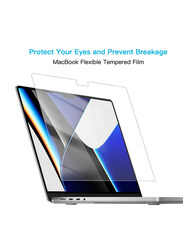 Flexible Glass Screen Protector for MacBook Pro 16-Inch 2021 M1 Pro/M1 Max A2485, Clear