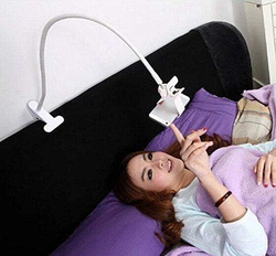 Flexible Rotatable Bracket Lazy Bed Phone Holder Stand For iPhone Samsung Huawei, White