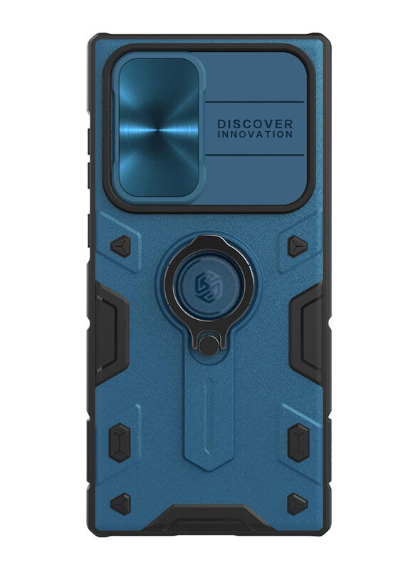 

Nillkin Samsung Galaxy S22 Ultra CamShield Armor Mobile Phone Back Case Cover, Black/Blue