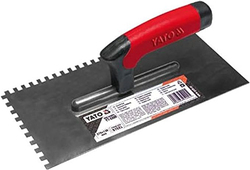 Yato Stainless Trowel Float with Teeth, YT-5204, Black/Red