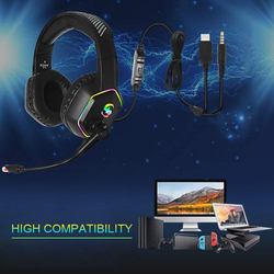 K-15 Over-Ear Gaming Headset, Black