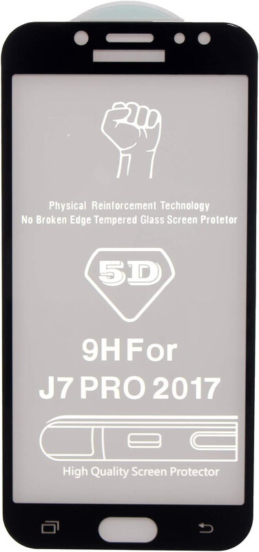 

Generic Samsung Galaxy J7 Pro 6D Mobile Phone Screen Protector, Black/Clear