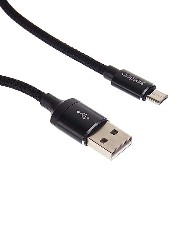 

Yesido 0.3-Meter Micro USB Data Cable, USB Type A to Micro USB for Smartphones/Tablets, Black