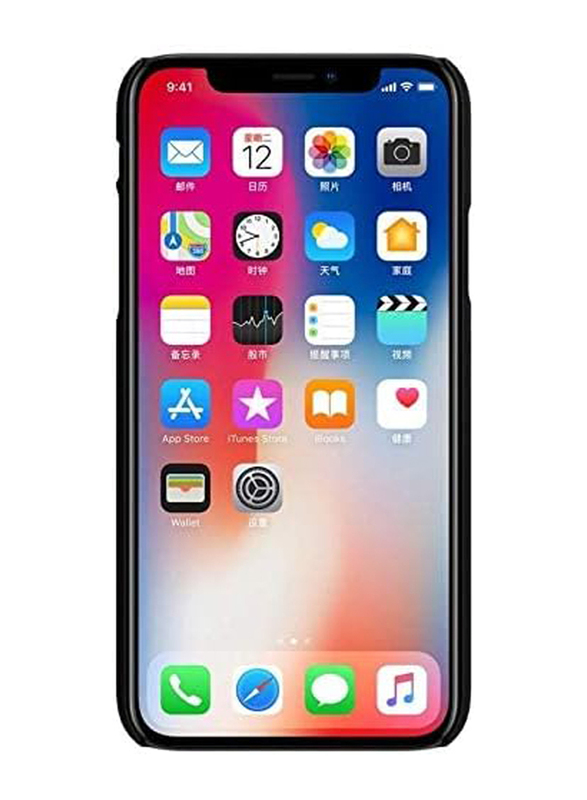 Nillkin Apple iPhone X with Logo Cut-out Super Frosted Shield PC Hard Mobile Phone Case Cover, Black