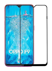 Oppo F9/F9 Pro Shock Proof Tempered Glass Screen Protector, Clear/Black