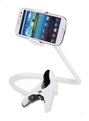 Universal Desktop Bed Lazy Bracket Mobile Holder Stand, White