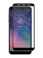 Samsung Galaxy A6 Plus Anti Scratch Tempered Glass Screen Protector, Black