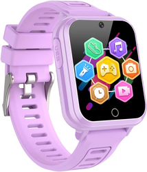 Kids Game 1.54 Inch Smartwatch for Boys Girls, Ages 4-12, Purple