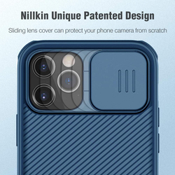 Nillkin Apple iPhone 12/12 Pro 6.1-inch Camshield Pro Shock Absorption Built-in Lens Protector and Drop Protection Mobile Phone Case Cover, Blue