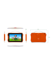 Wintouch K701 16GB Orange 7-inch Kid's Tablet with Educational Games, 1GB RAM, Zoom Class Enabled, WiFi + ‎Cellular