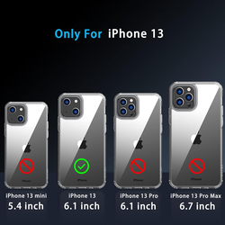 X-Level Apple iPhone 13 Anti-Yellowing Scratch Resistant Heavy Duty Shockproof Protective Mobile Phone Case Cover, Clear