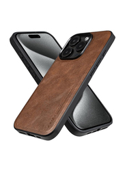 X-Level Apple iPhone 15 Pro Max 2023 Slim Protective Luxury Rugged Shockproof Anti-Scratch Non-Slip Mobile Phone Case Cover, Brown