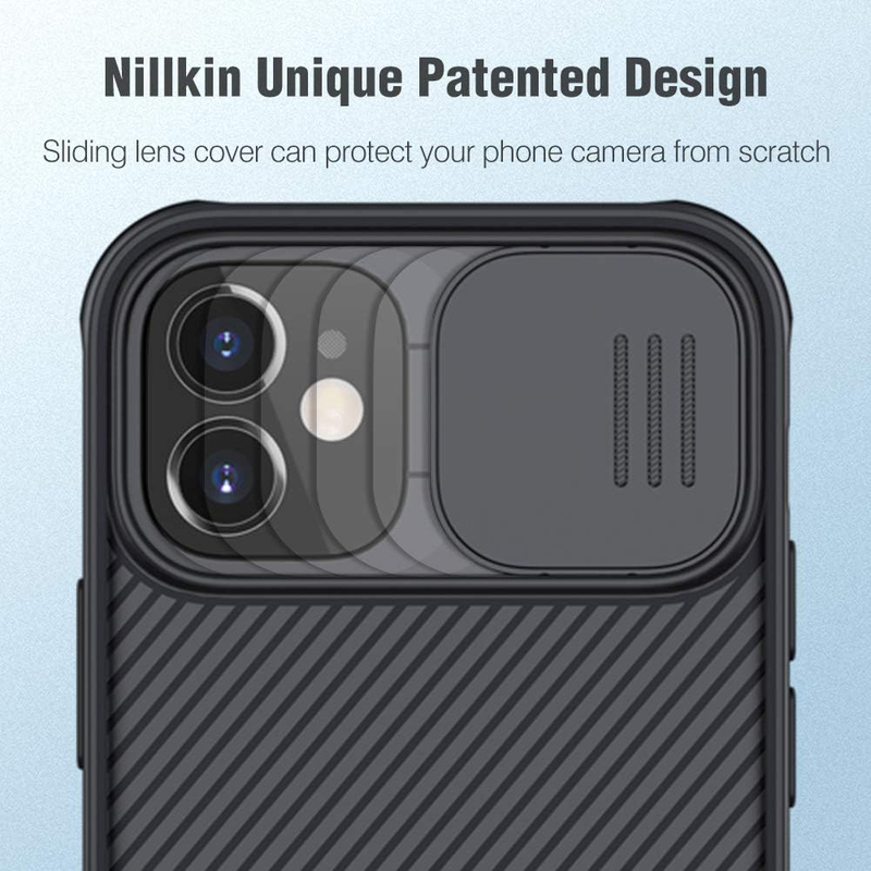 Nillkin Apple iPhone 12 Mini Hard PC Camera Protective Anti-Scratch Mobile Phone Case Cover, Black