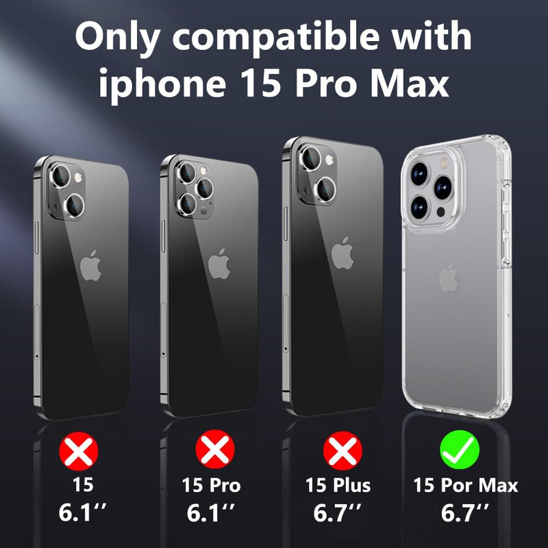 X-Level Apple iPhone 15 Pro Max Mobile Phone Case Cover, Clear