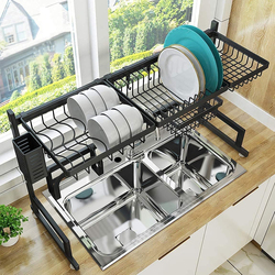 Sulfar Over Sink Dish Drying Rack, 33.5-inch, Black