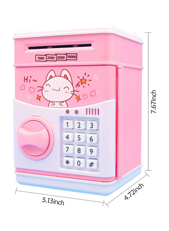 Cute ATM Electronic Piggy Bank for Kids, Pink