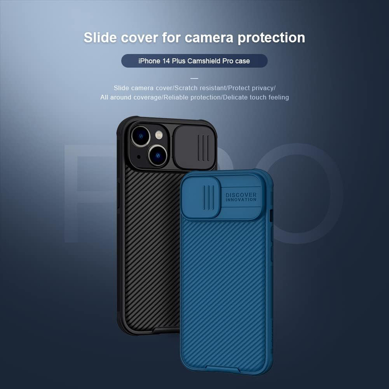 Nillkin Apple iPhone 14 Plus CamShield Pro Mobile Phone Case Cover, Blue