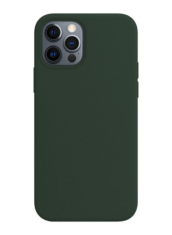 Apple iPhone 12/12 Pro IQ Sandblast Silicone Mobile Phone Case Cover, Dark Green