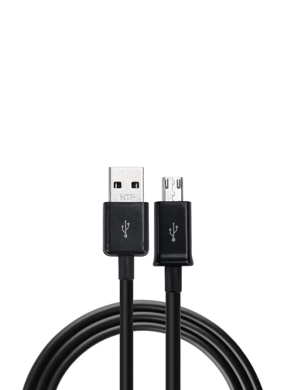 Budi 3-Meter Micro USB Charge/Sync Cable, USB Type A to Micro USB for Mobile Devices, Black