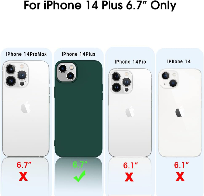 X-Level Apple iPhone 14 Plus 6.7-Inch 2022 Ultra-Thin Dynamic Series Slim Soft Gel Rubber Camera Protection Anti-Scratch Microfiber Lining Cushion Shockproof Mobile Phone Case Cover, Green