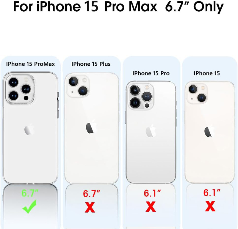 X-Level Apple iPhone 15 Pro Max Slim Lightweight Matte Finish Coating Back Mobile Phone Case Cover with Kickstand and Built-in Camera Ring Stand, Clear