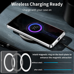 Samsung Galaxy S23 Ultra 5g Metal Magsafe Wireless Charger Translucent Matte Magnetic Mobile Phone Case Cover with Camera Lens Protection, Silver