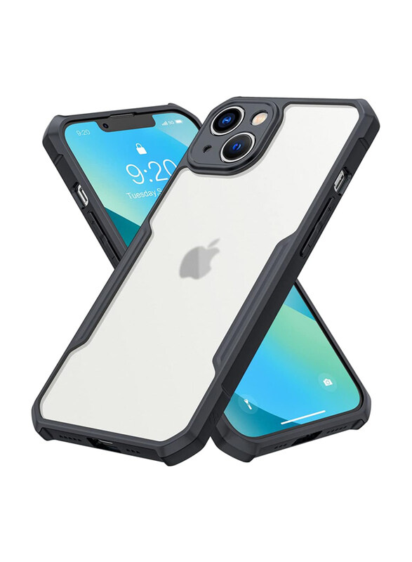 

Xundd Apple iPhone 13 Translucent Matte Mobile Phone Case Cover, Black/Clear