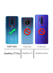 Osophter OnePlus 7T Pro Transparent Reinforced Corners TPU Shock-Absorption Flexible Mobile Phone Case Cover, Clear