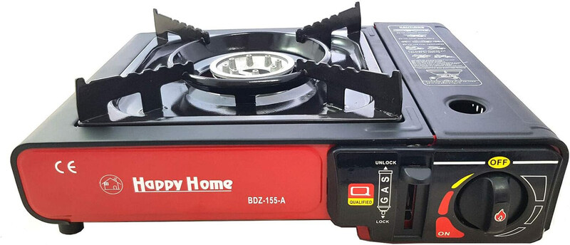 

Happy Home Portable Gas Stove, Red/Black