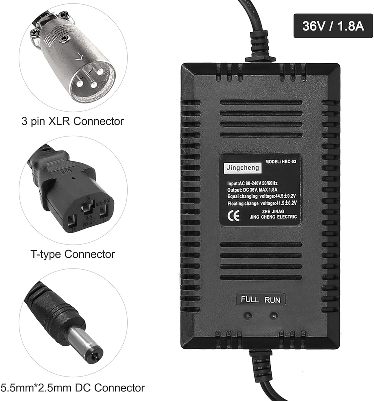 Yosunl Electric Scooter Charger Electric Bike Battery Charger, Black