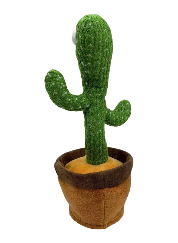 Dancing Cactus Learn to Speak and Shine Twist the Cactus Plush Toy with 3 Songs in English 120 Lighting, All Ages