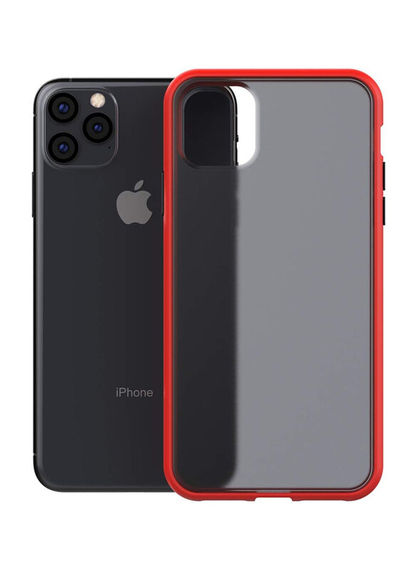 

DDJ Apple iPhone 11 Pro Max Soft TPU Frame Thin Cover Slim Mobile Phone Case Cover, Red