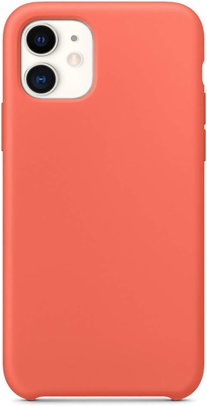 Asusual Apple iPhone 11 6.1 Inch Ultra-Thin Silicone Leather Soft Case Cover, Orange