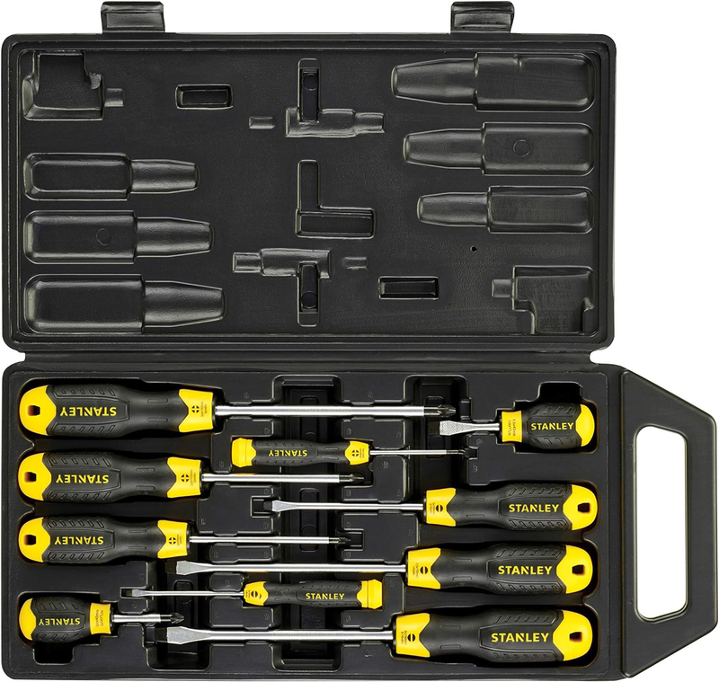 Stanley 10-Piece Ph Cushion Grip Screwdriver Set, 2-65-005, Multicolour