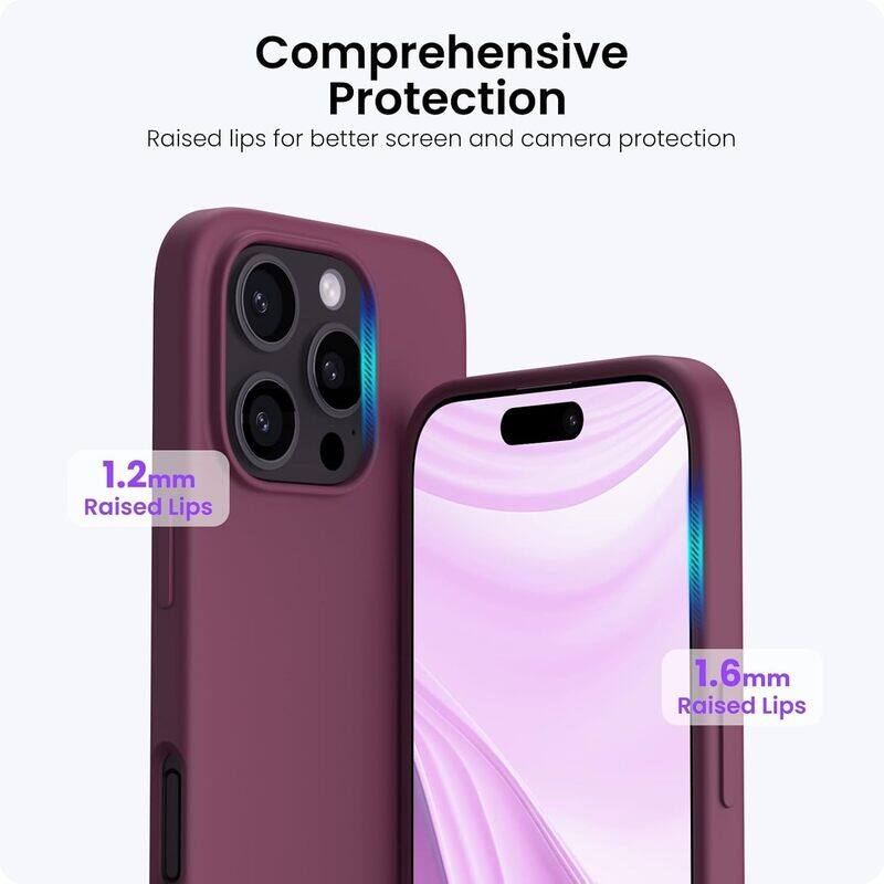

Generic Premium Liquid Silicone Case for iPhone 15 Pro Silky Soft Touch, Full-Body Protection, Anti-Scratch, Shockproof, and Wireless Charging Compatible pur