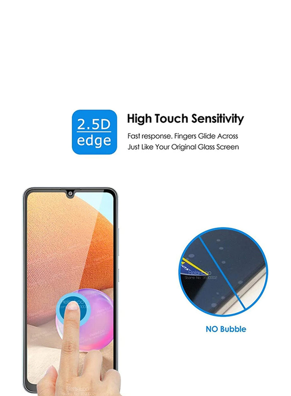 Nice.Store.UAE Samsung Galaxy A32 4g/A31 Edge-to-Edge Full Glue Screen Protector, Clear/Black