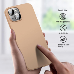 X-Level Apple iPhone 14 6.1-Inch 2022 Ultra-Thin Guardian Series Soft TPU Matte Finish Coating Phone Lightweight Anti-Scratch Mobile Phone Case Cover, Gold