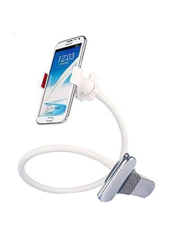 Flexible Rotatable Bracket Lazy Bed Phone Holder Stand For iPhone Samsung Huawei, White