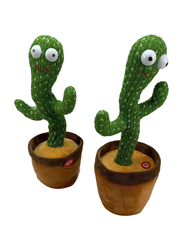 Dancing Cactus Learn to Speak and Shine Twist the Cactus Plush Toy with 3 Songs in English 120 Lighting, All Ages