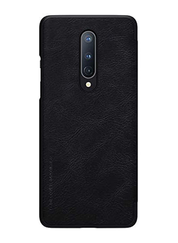 Nillkin Qin OnePlus 8 Wallet Ultra-Thin Leather Flip Mobile Phone Case Cover, Black