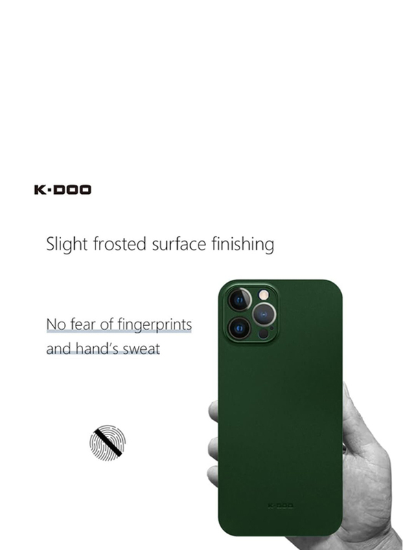 K-Doo Apple iPhone 13 Pro Air Skin Case All Around Full Protection Ultra Slim 0.3mm Thickness 4g Feather Weight Mobile Phone Back Case Cover, Green