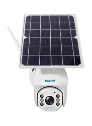 Escam Wyan Security Monitor QF480 EU Version HD 1080P Waterproof 4G Solar Panel PT IP Camera with Night Vision, Motion Detection, TF Card & 2-Way Audio, IP66, White