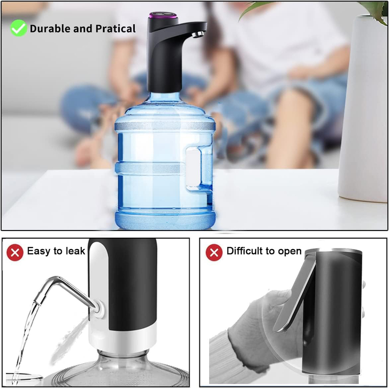 Portable USB Charging Water Pump Dispenser, 4W, Black