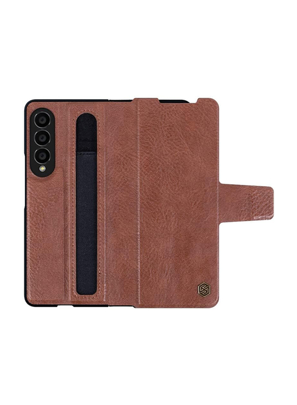 Alsafwah Samsung Galaxy Z Flip4 5g Leather Mobile Phone Case Cover, Brown