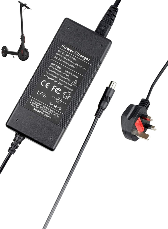 Electric Scooter Charger Adapter for Xiaomi Mijia M365 Ninebot ES1/ES2/ES4, Black