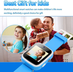 Kids Educational 1.54 Inch Smartwatch, GPS, Ages 5-10, Blue