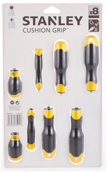 Stanley 8-Piece Cushion Grip Screwdriver Phillips Set, 0-65-011, Multicolour